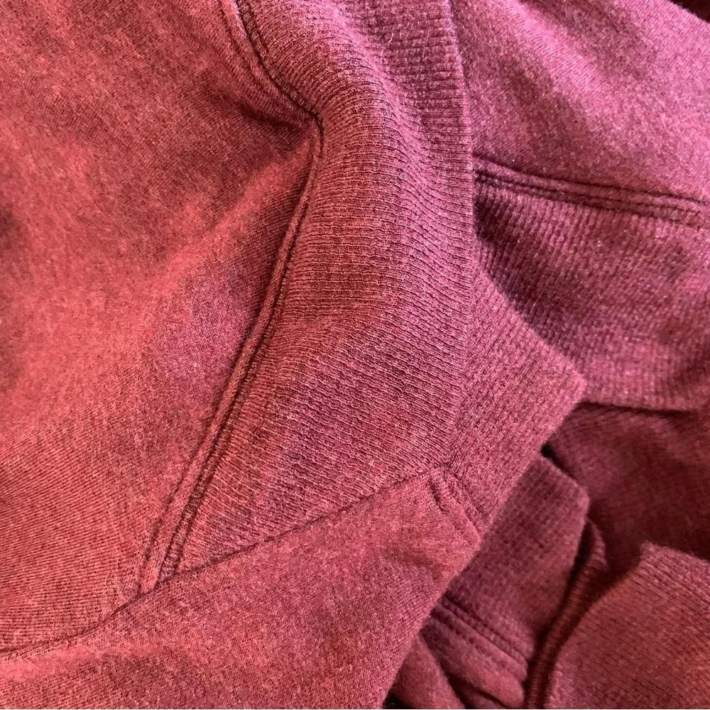 Athleta Sweatshirt Style Midi Dress‎ Size M/T Burgundy - Picture 5 of 6